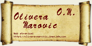 Olivera Marović vizit kartica
